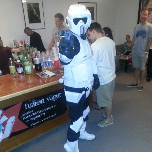 A stormtrooper from Star Wars.